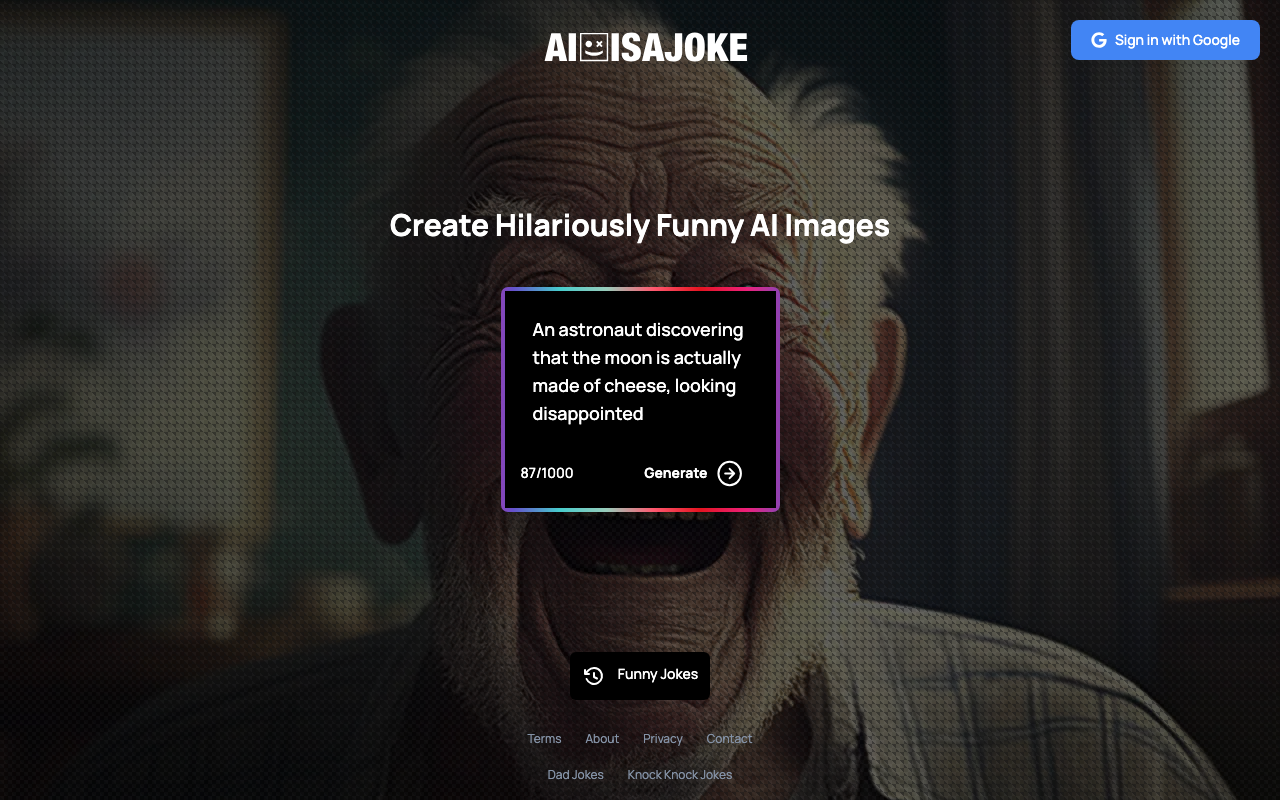 Aiisajoke.com product screenshot