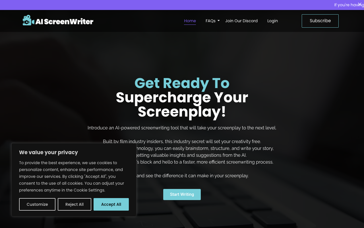 Aiscreenwriter.com