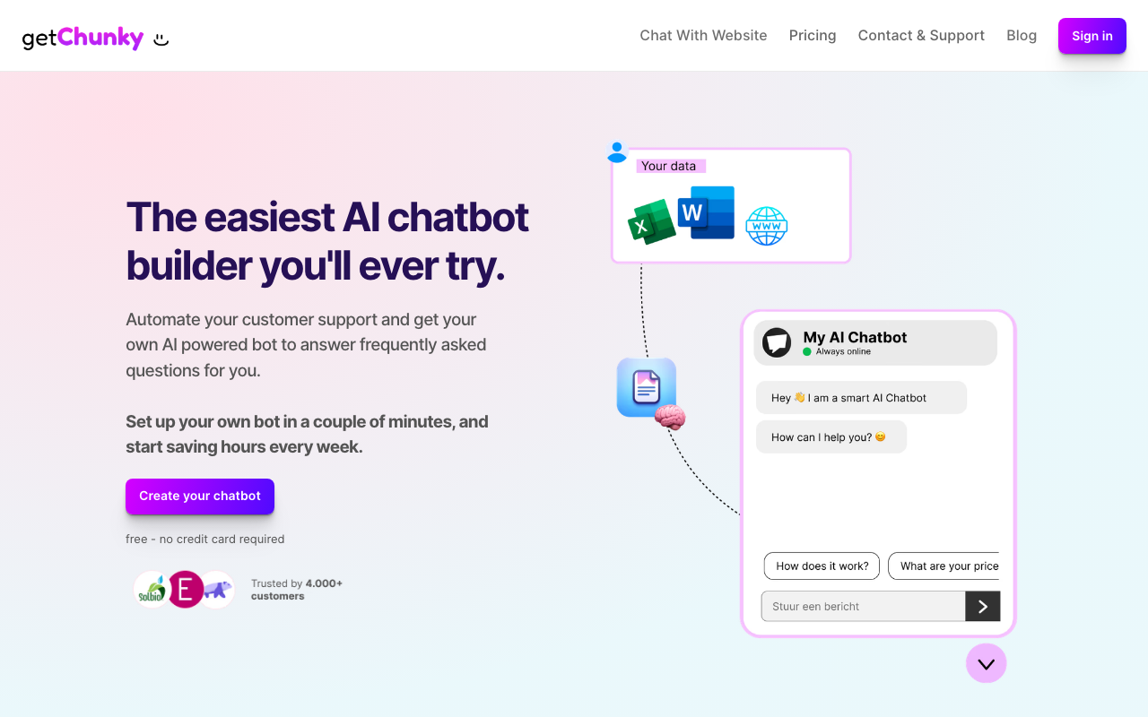 Chunky product screenshot