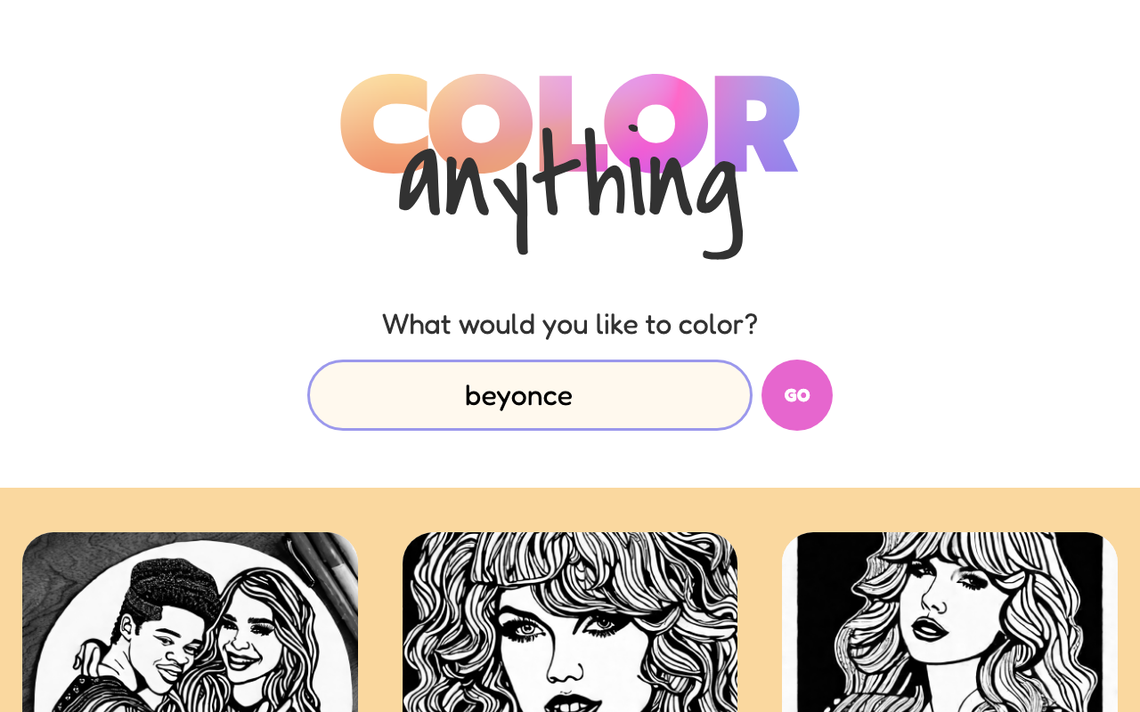 Color-anything.com product screenshot