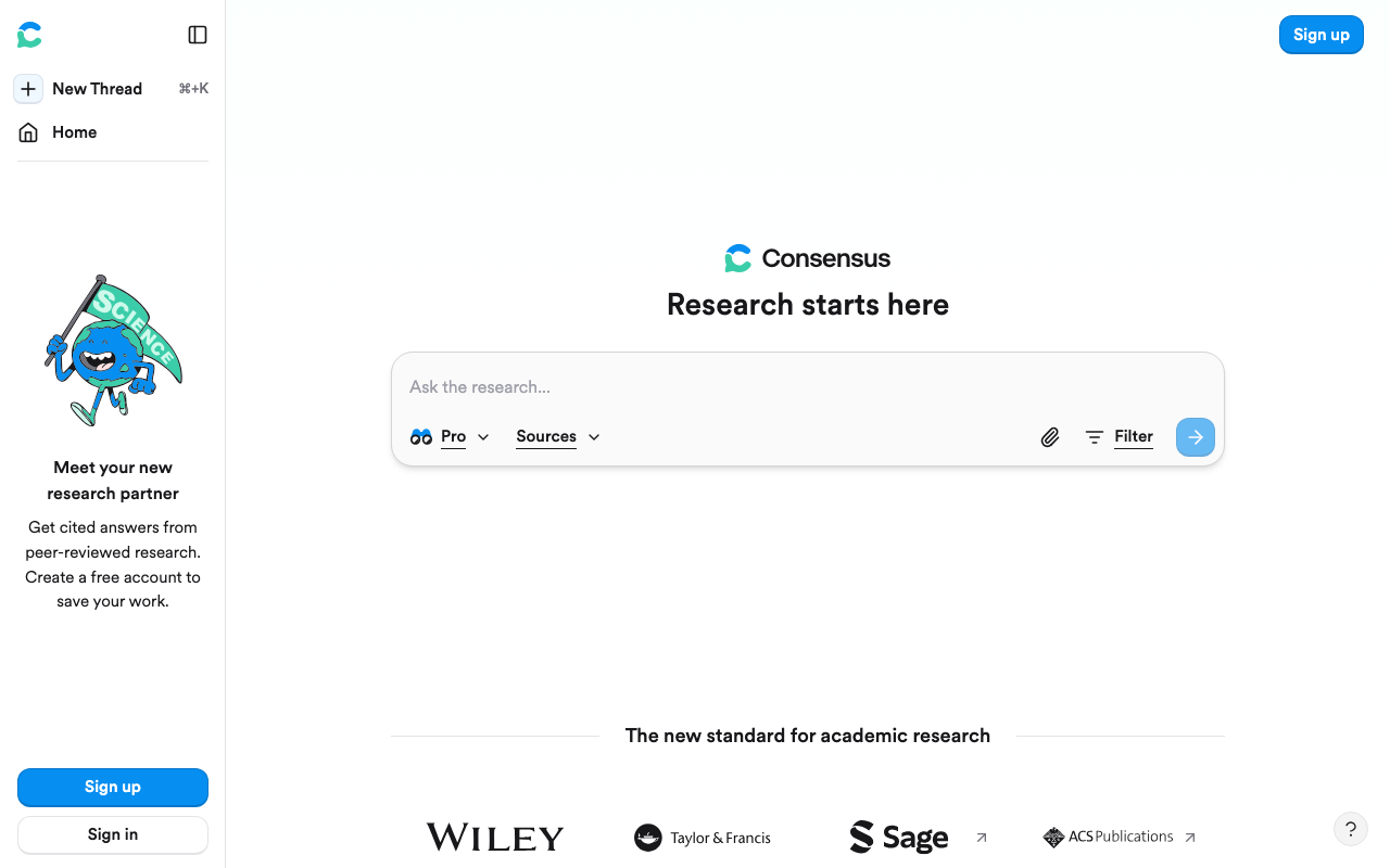 Consensus product screenshot