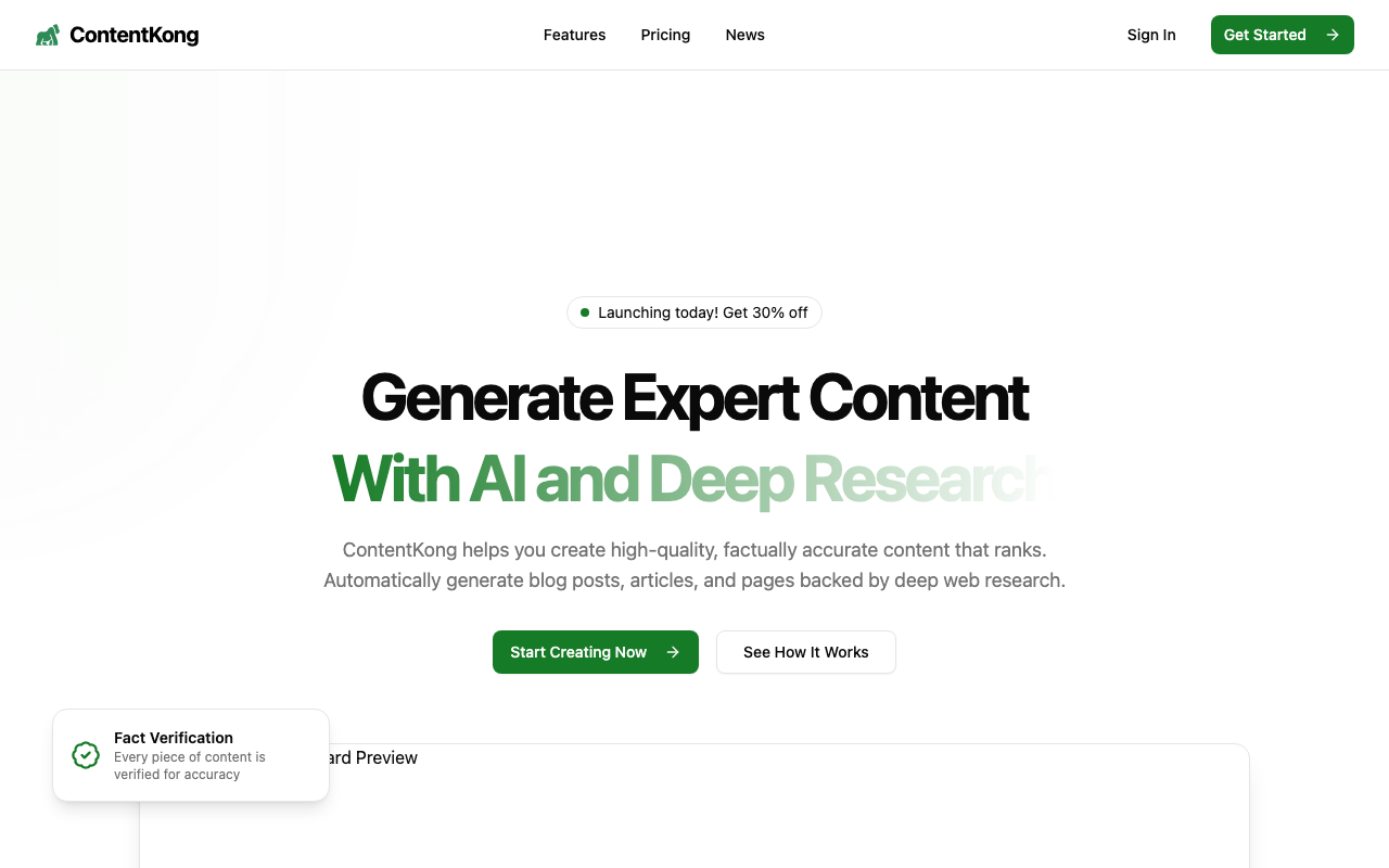 Contentkong.co product screenshot