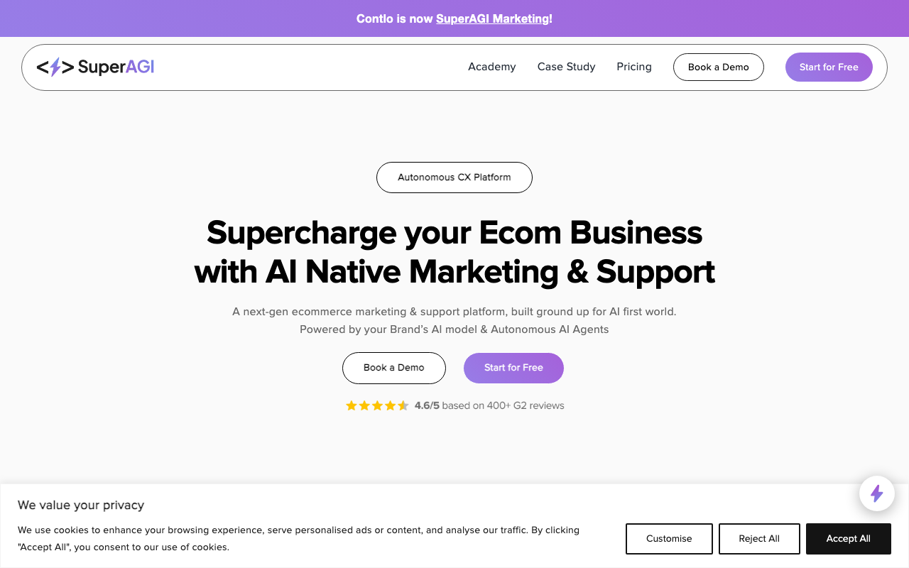 Contlo.AI product screenshot