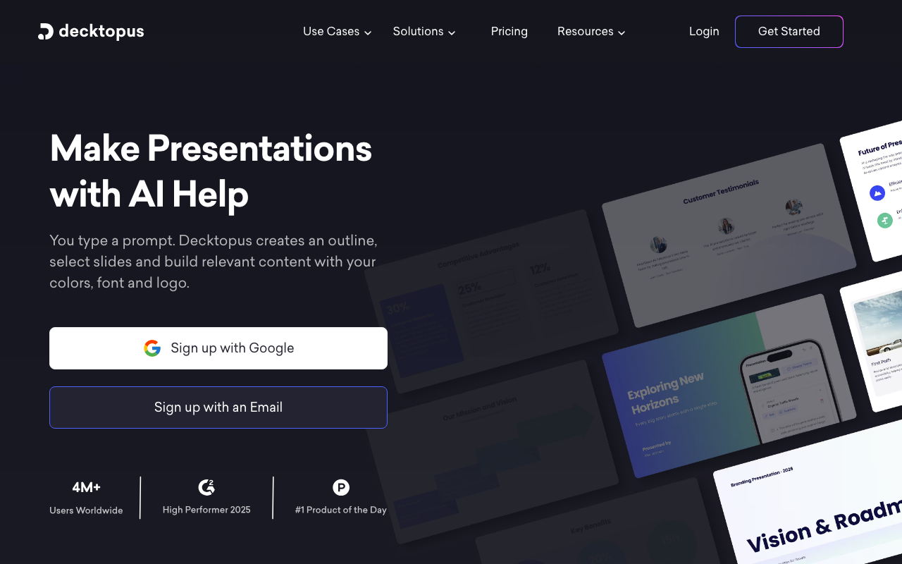 Decktopus.com product screenshot