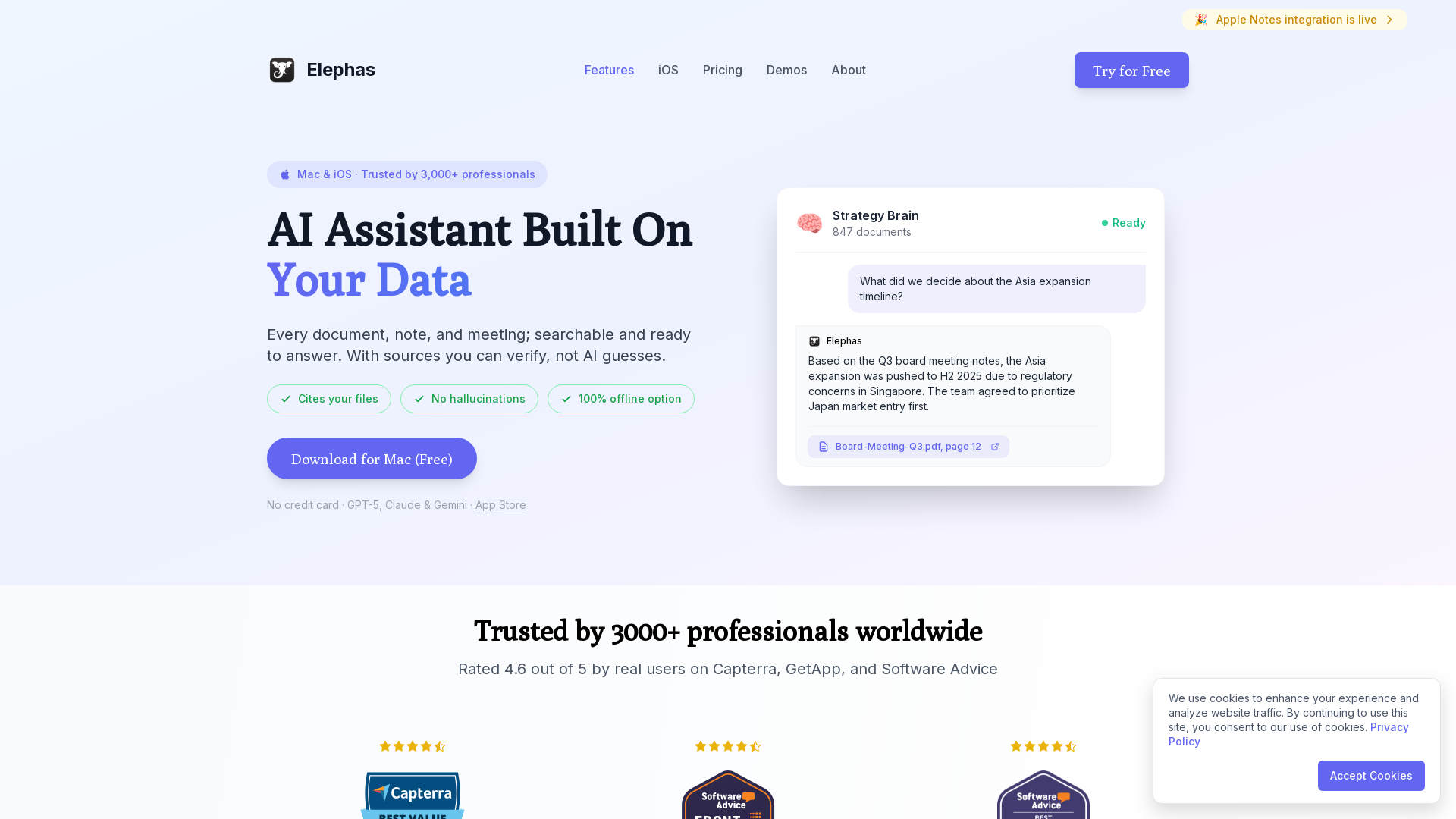 Elephas product screenshot