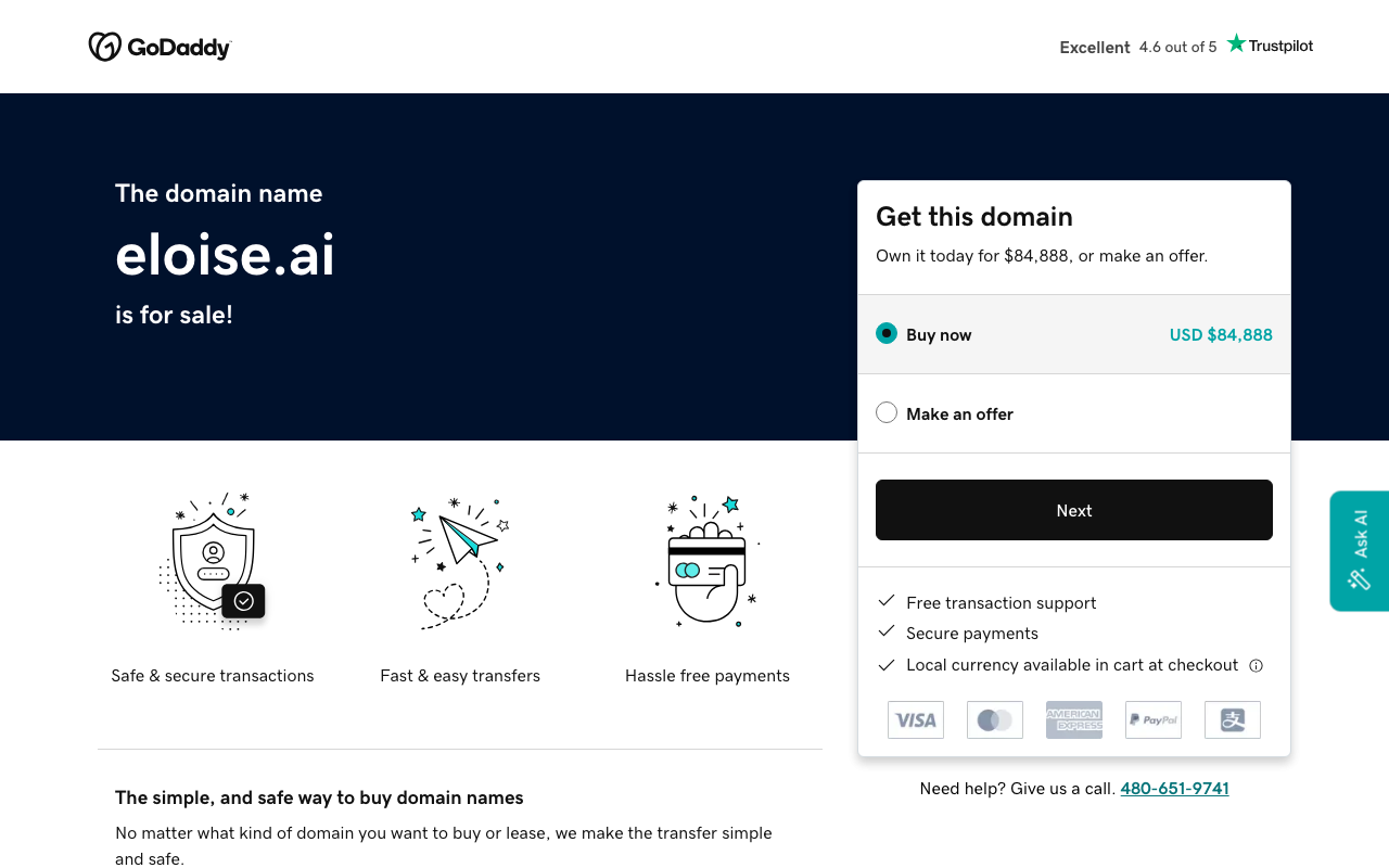 Eloise AI product screenshot