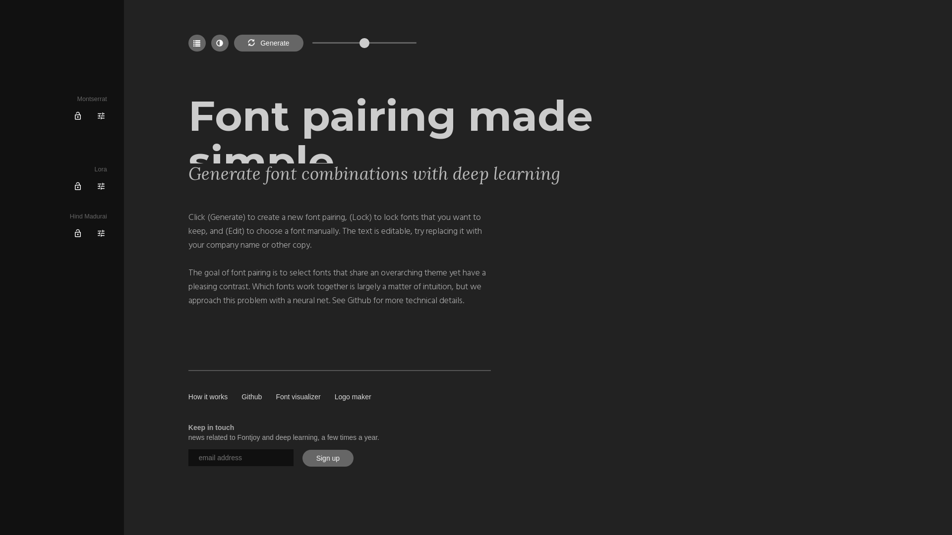 Fontjoy product screenshot