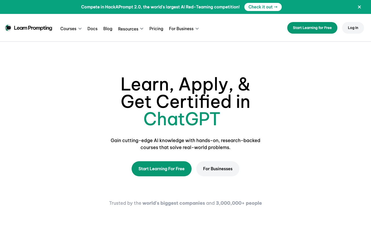 Learnprompting.org product screenshot