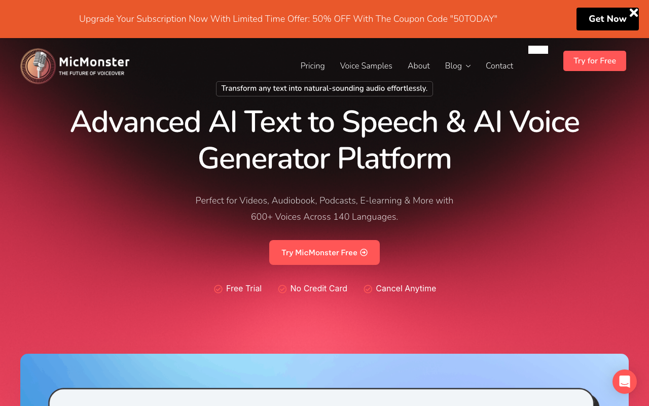 MicMonster product screenshot