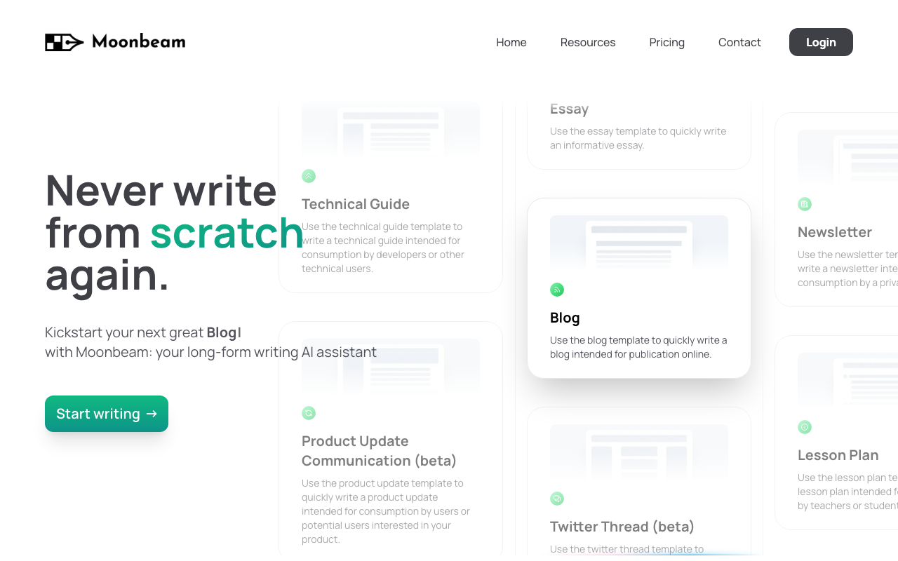 Moonbeam product screenshot