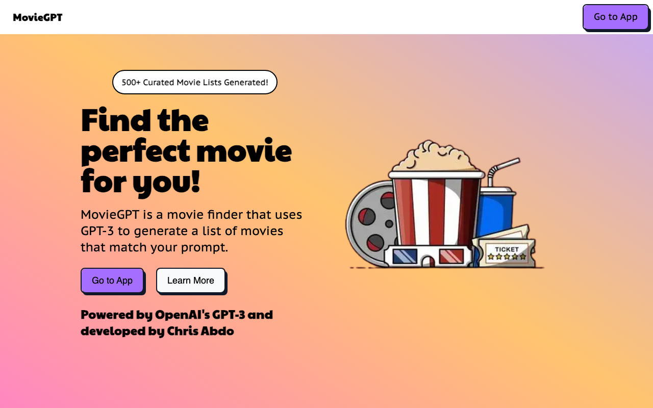 MovieGPT product screenshot