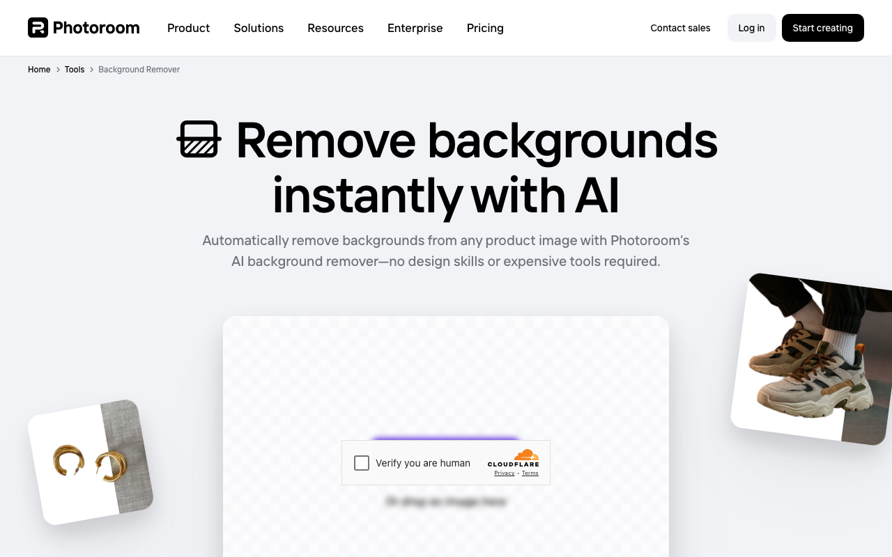 Photoroom.com product screenshot