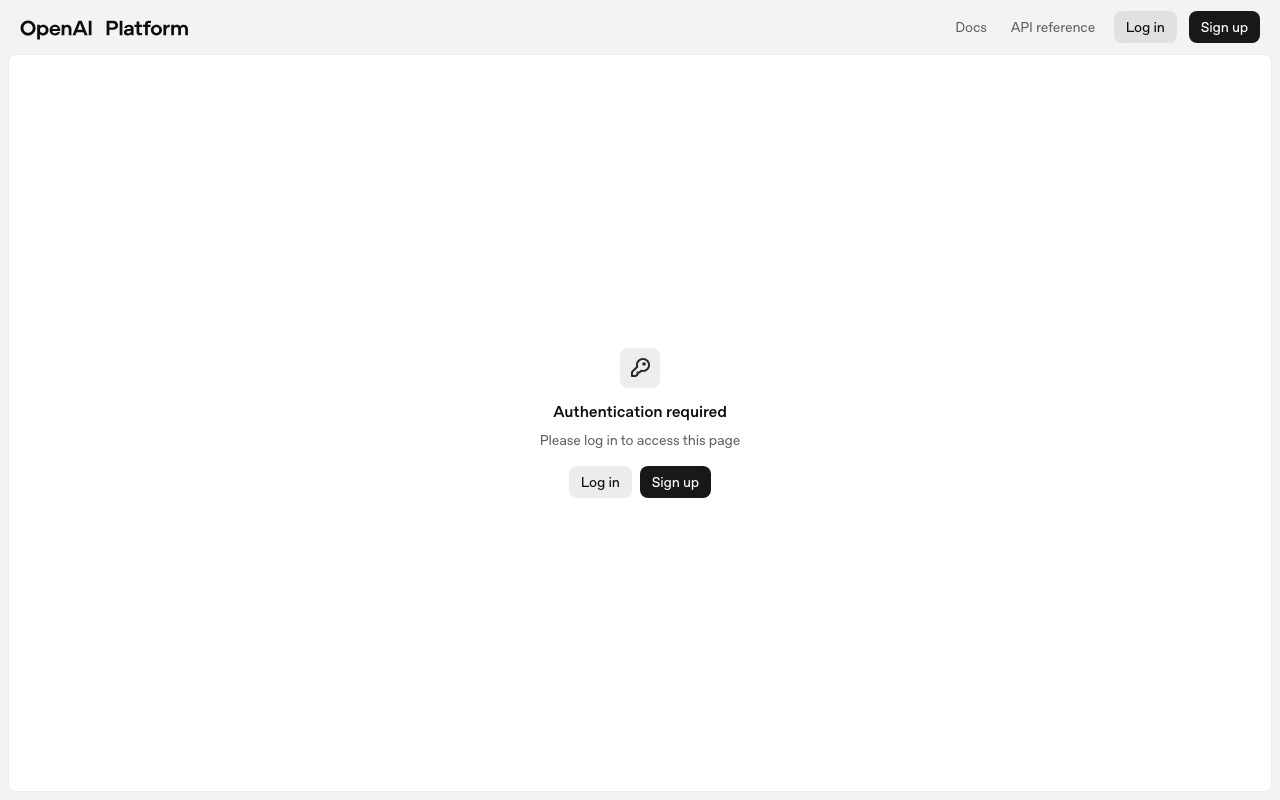 Platform.openai.com product screenshot