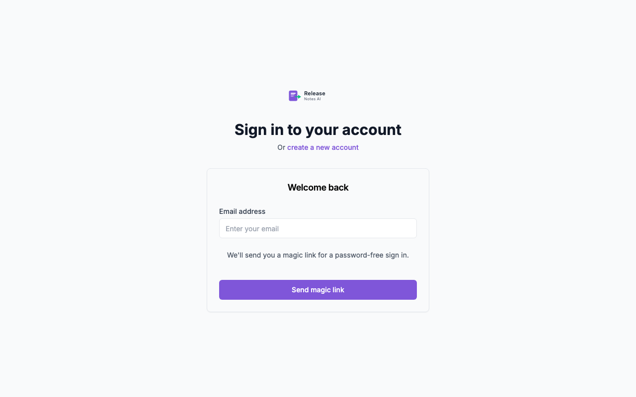Releasenote.ai product screenshot