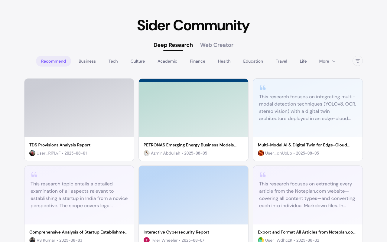 Sider product screenshot