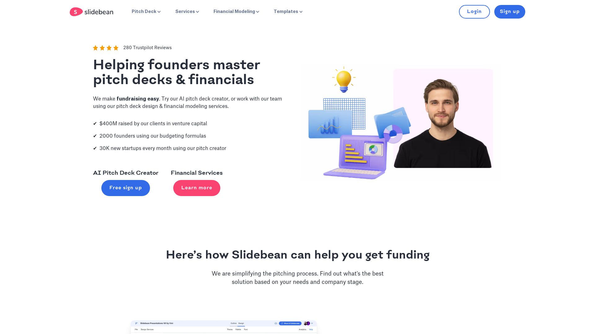 Slidebean product screenshot