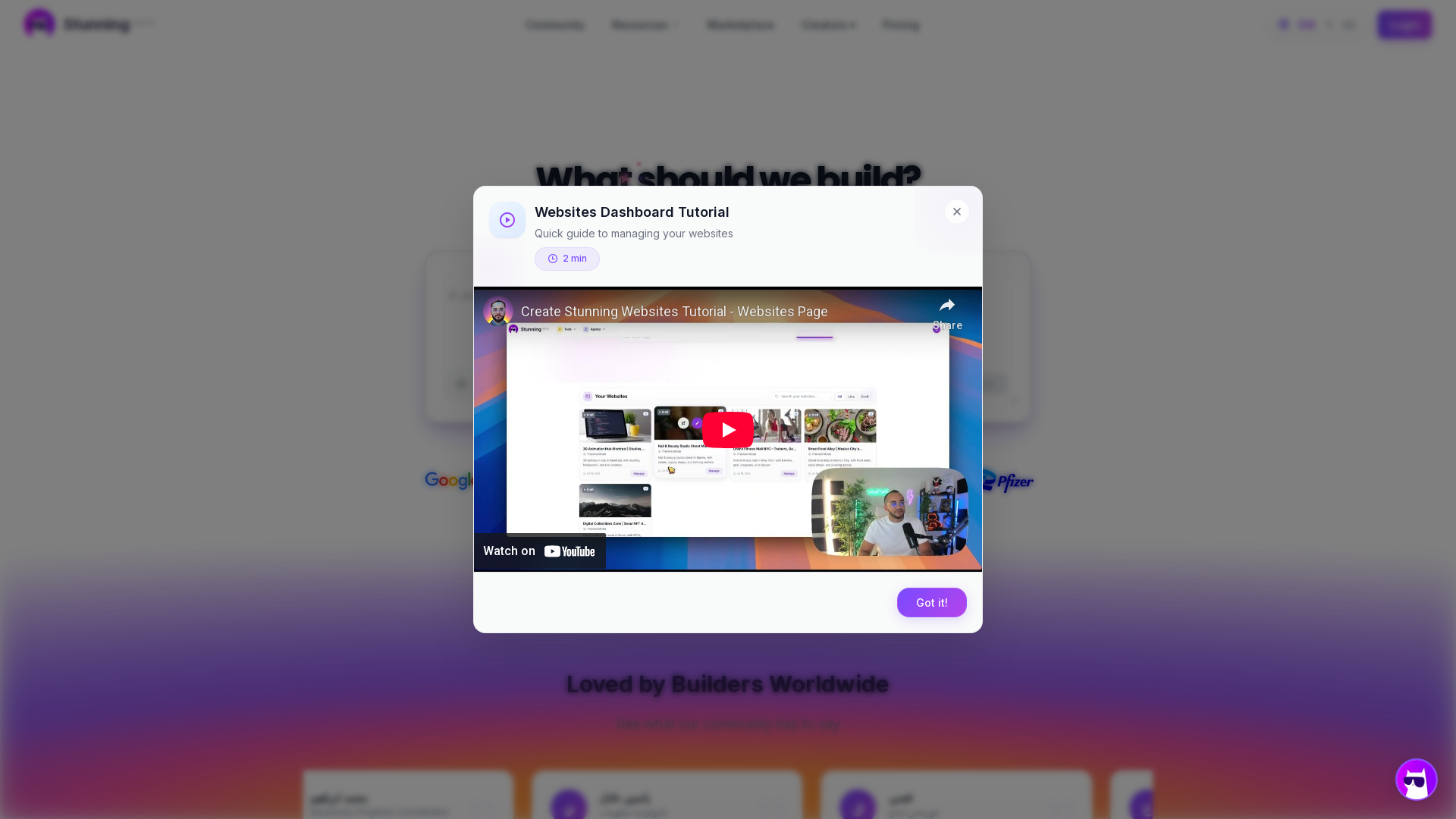 Stunning product screenshot