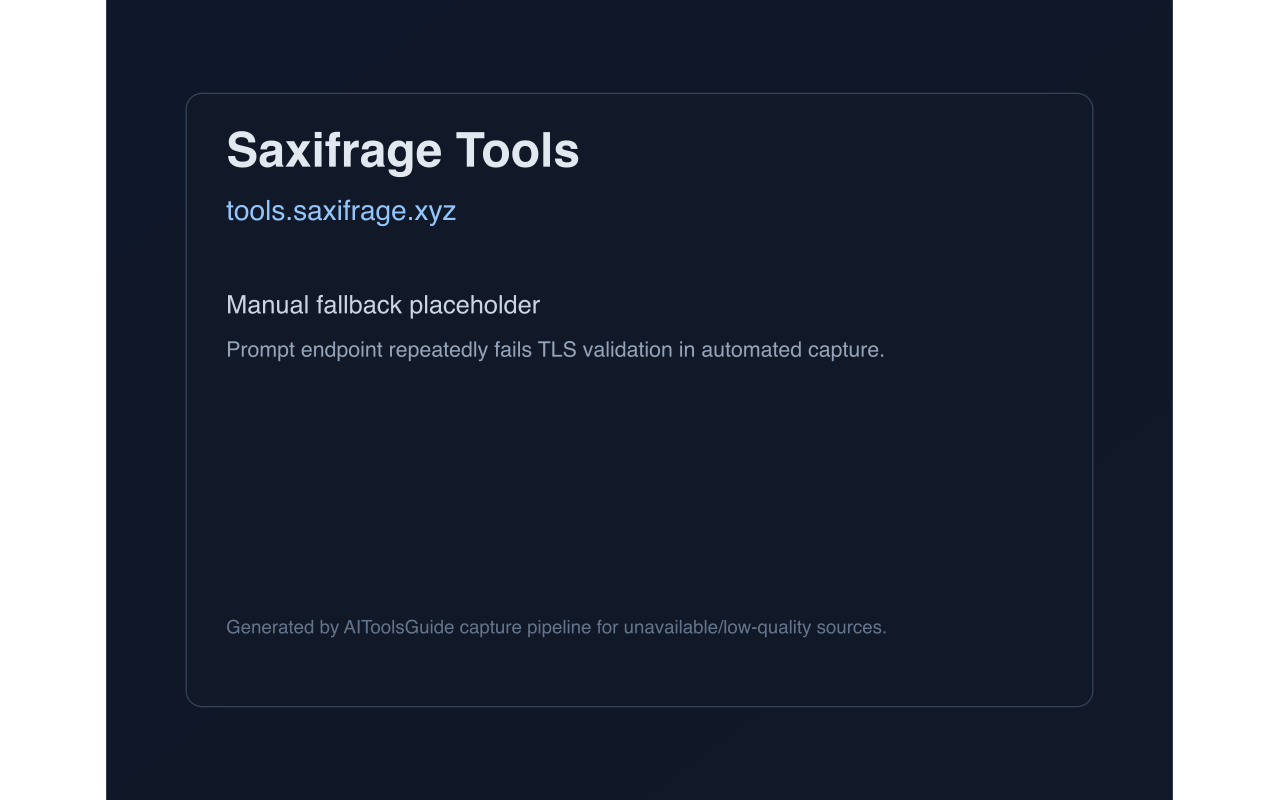 Tools.saxifrage.xyz product screenshot