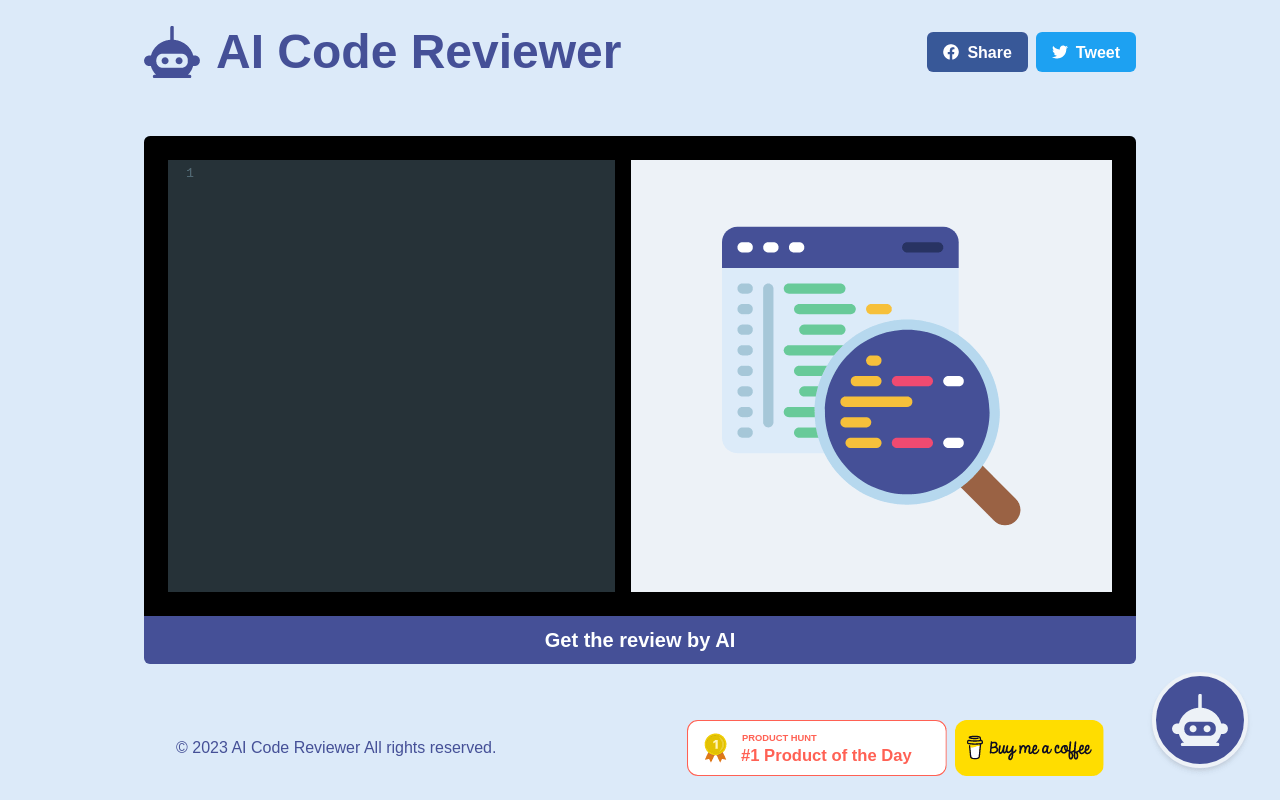 Ai-code-reviewer.com product screenshot