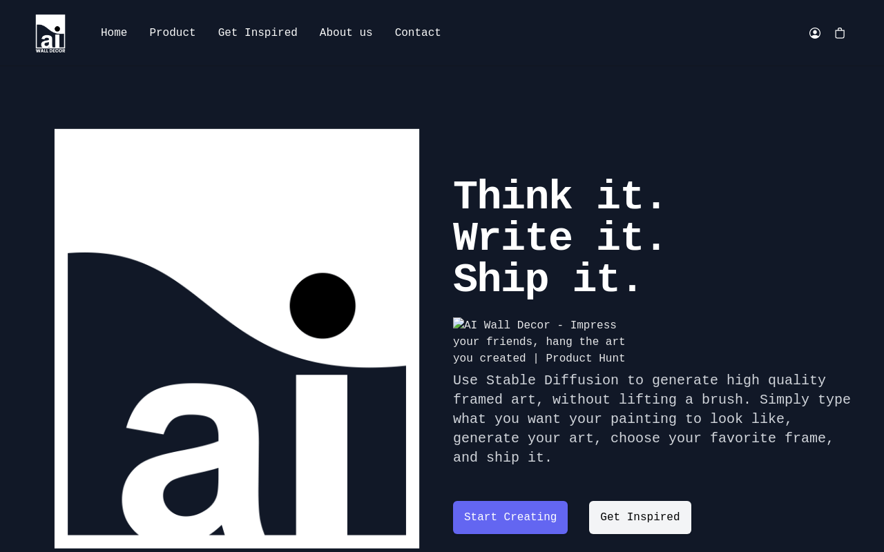 Aiwalldecor.com product screenshot