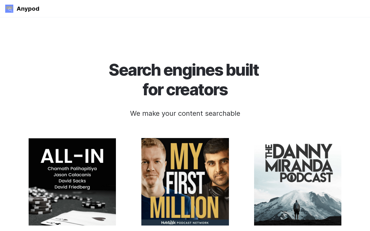Anypod product screenshot