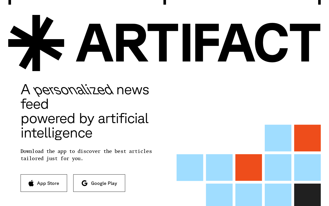 Artifact.news product screenshot