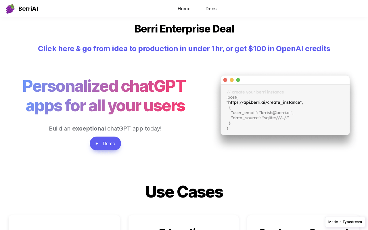 Berri.ai product screenshot