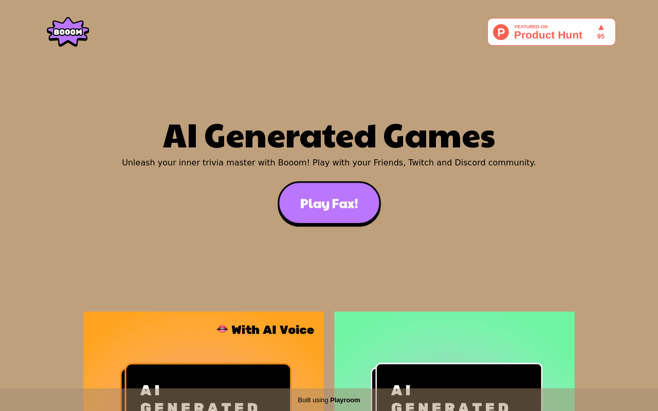 Booom product screenshot