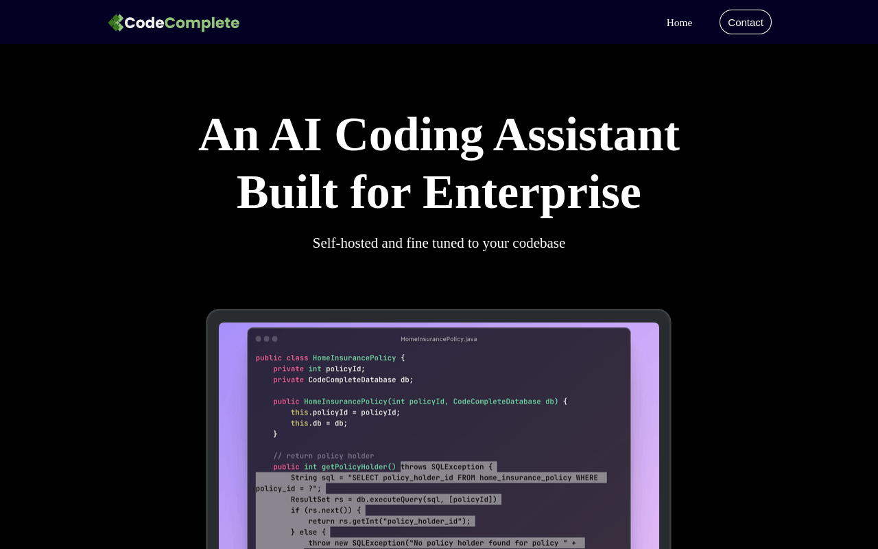 Codecomplete.ai product screenshot