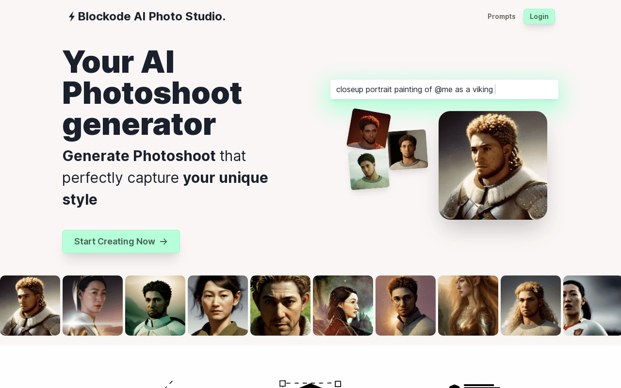 Generate Custom AI Photoshoot product screenshot