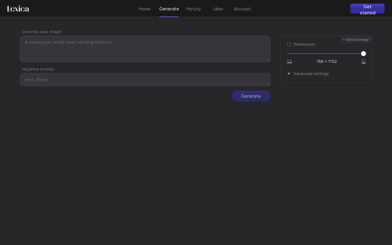 Lexica.art product screenshot
