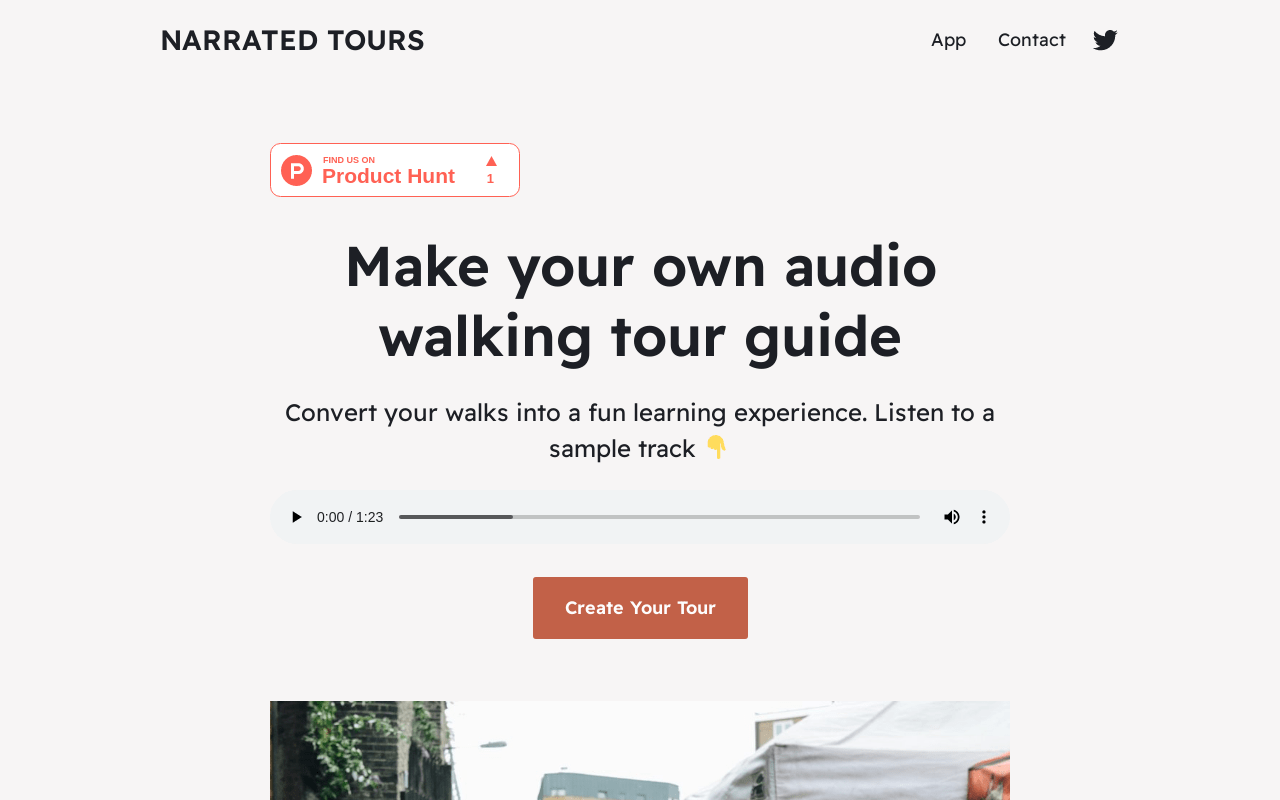 Narrated Tours product screenshot
