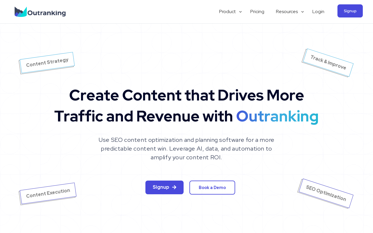Outranking product screenshot