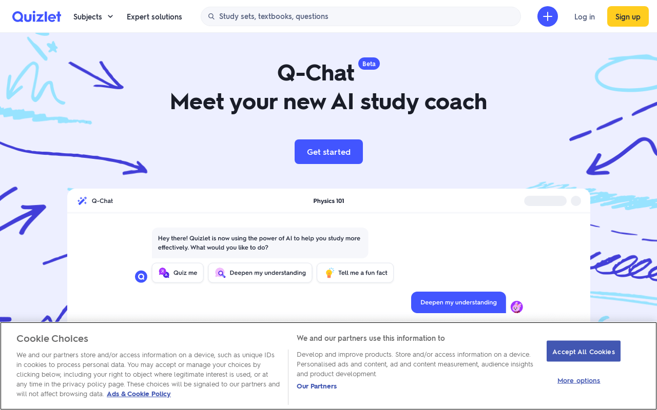Quizlet.com product screenshot
