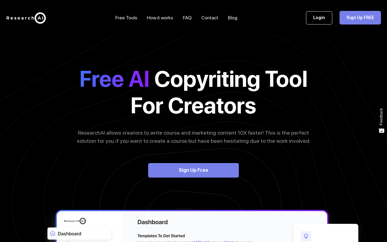 Research AI product screenshot
