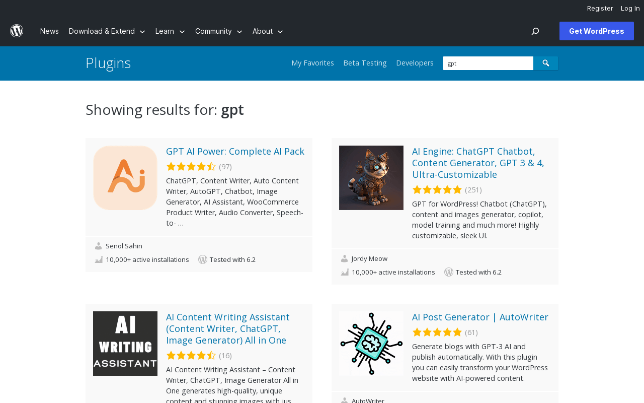 Search GPT on WordPress.org product screenshot